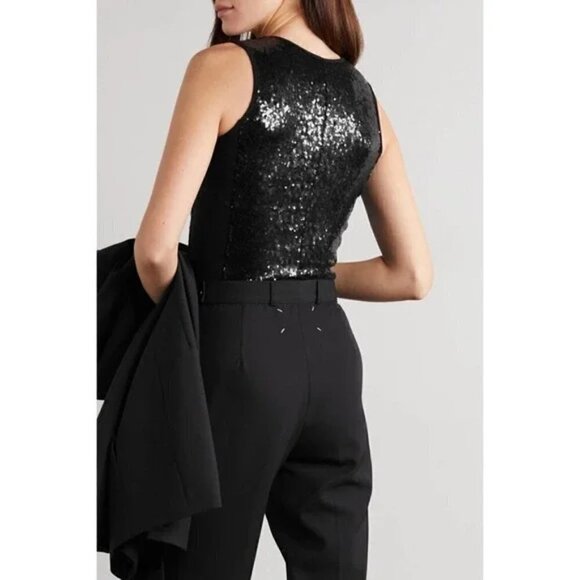 COMMANDO Sequin Signature Black Bodysuit / Top New Size Small - Picture 7 of 14